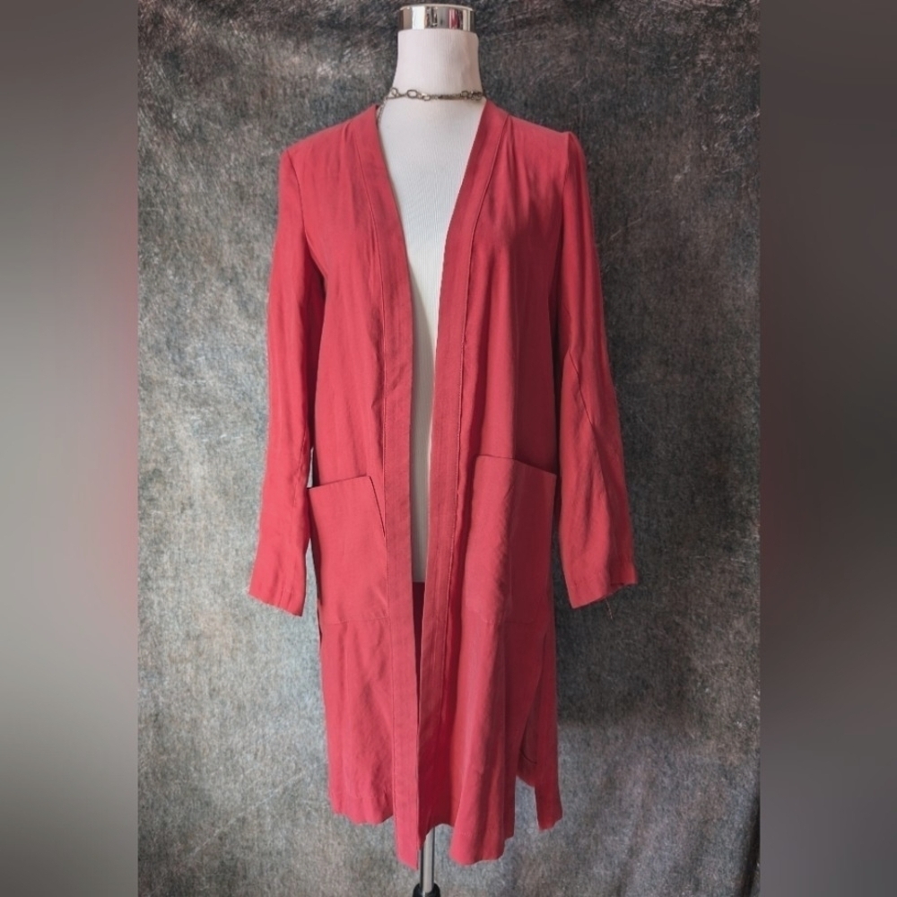 Italian Lightweight Longline Blazer | Made in Italy | Minimalist Layering Coat